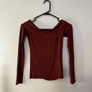 Aeropostale Fitted Orange Blouse